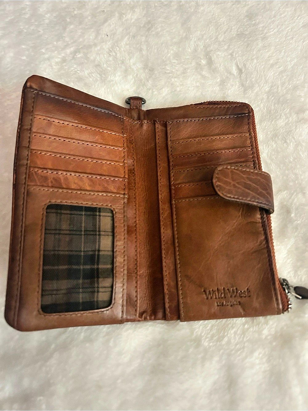 Wild West Brown Plaid Wallet